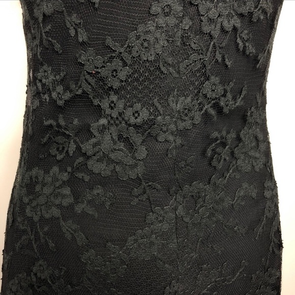 Theory Black Lace Overlay Dress - Size 0 - Picture 4 of 7